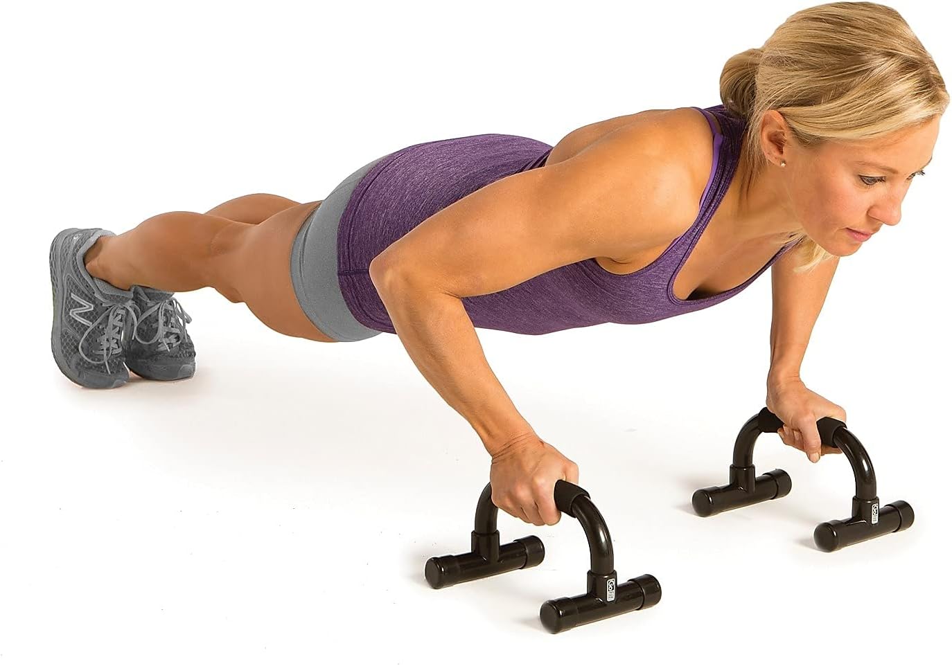 Portable, Comfortable Push Up Bars - GoFit Workout Stands with Ergonamic Handles for Floor Workouts,Black
