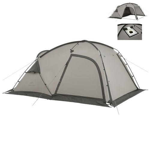 Naturehike Massif 4 Season Hot Tent with Stove Jack, 2 Person, UPF50+ Waterproof Windproof Winter Tent with Room and Hall