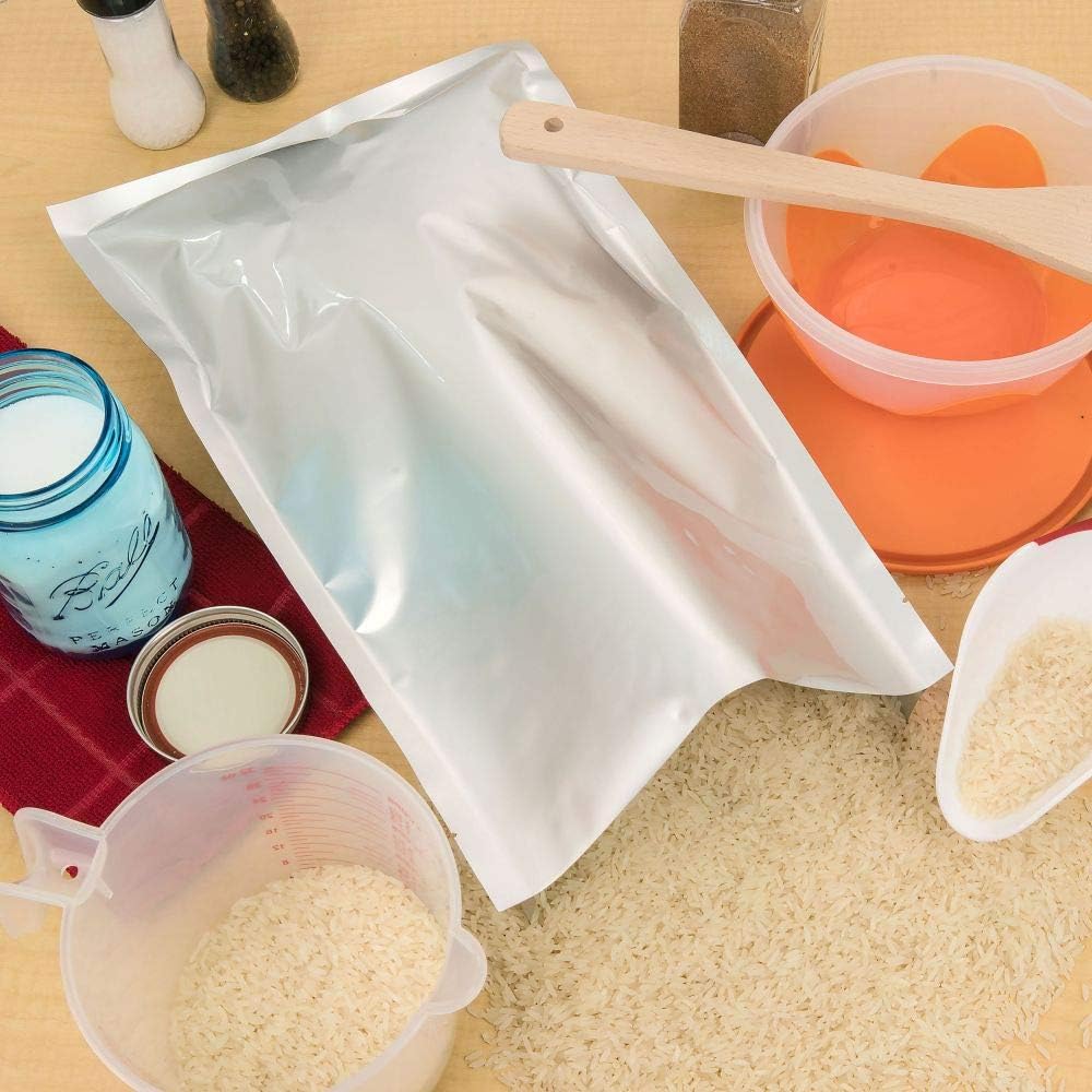 Dry-Packs 1-Gallon, 10"x16" Mylar Moisture & Static Shielding Bags, 20 Pack - For Food Shipping & Storage, Silver, (MB10x16-20PK)