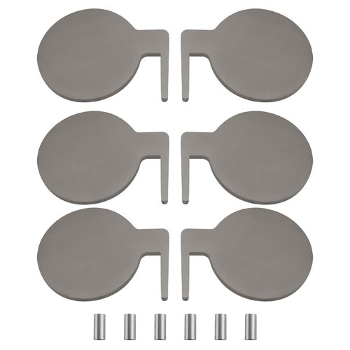 maXpeedingrods 6Pcs AR500 Dueling Tree Paddles 6" X 3/8" Steel Target DIY Shooting Target with Tubes (Grey)