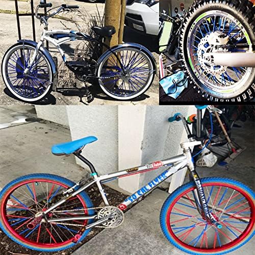 72Pcs Universal Spoke Skins Cover - Ovelur Wheel Spoke Wraps Skins Pipe Trim Decoration Protector For Motorcycle Dirt Bike Yamaha Harley Suzuki(Pink)