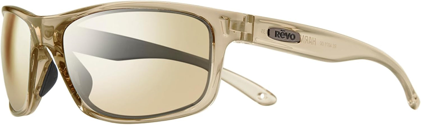 Polarized Rectangle Sport Wrap Sunglasses - Revo Harness for Ultimate Clarity