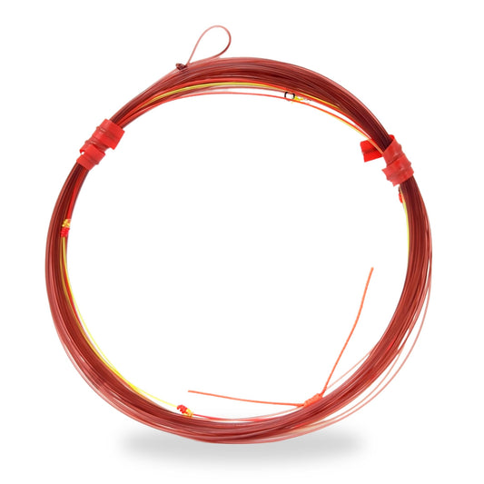The Fly Crate Euro Nymph Leader | 21 Feet Mono-Rig with 2mm Tippet Ring | Adjustable Red and Chartreuse Indicator Tippet | Handmade in The USA | Technical European Nymphing Fly Leader 1 Pack (Thin)