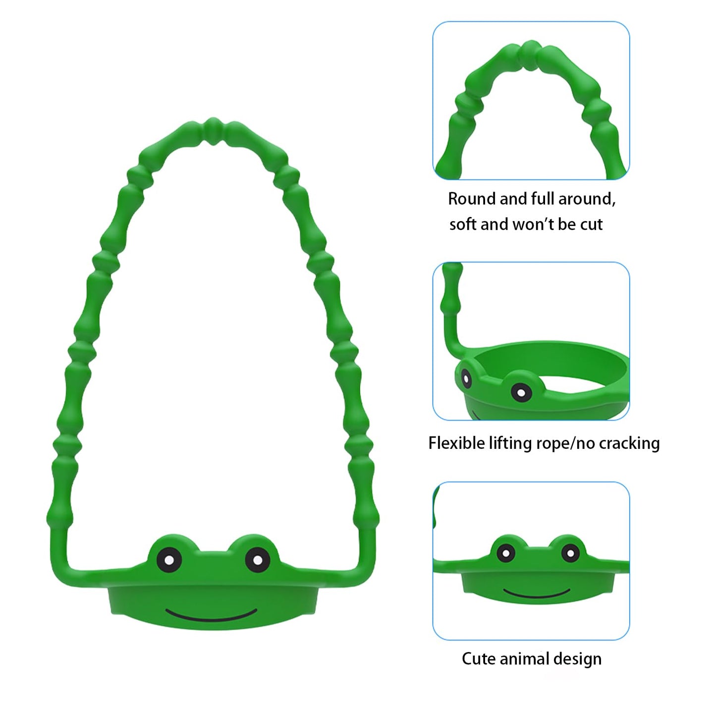 4Pcs Cup Accessories Set for Stanley Cup 30oz & 40oz Tumbler with Handle, Including Silicone Water Bottle Handle Strap, Cute Animal Straw Toppers Cap, Bottom Boot, Cute Stanley Charms (Grey-Koala)