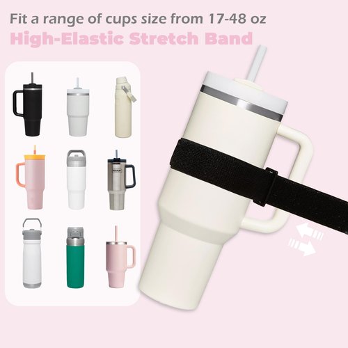 Vortika Water Bottle Pouch for Stanley with 2pcs Stanley Straw Cover, Stanley Cup Accessories 30&40 oz, Tumbler Pouch with Pocket, for Phone, Cards, Keys,Gym Accessories for Women