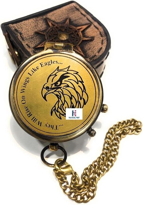 Eagle Compass Gift Set with Leather Case - Perfect for Graduation & Eagle Ceremony