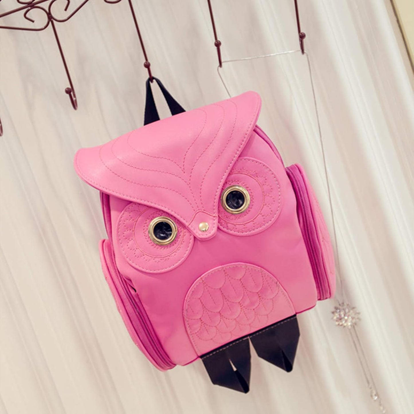 WYSBAOSHU Fashion Owl Backpack Women Pu Leather Mini Bag