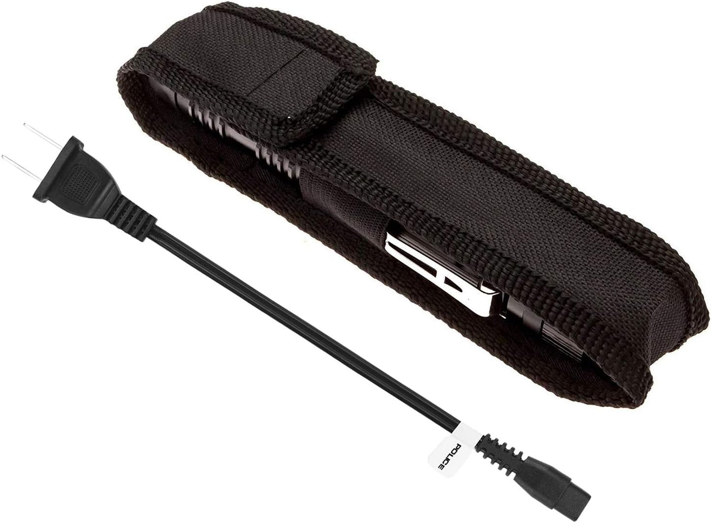 Police Stun Gun for Self Defense – M12 Aluminum High Voltage Mini Rechargeable with LED Flashlight, Compact & Heavy Duty – Personal Security for Women & Men – Black