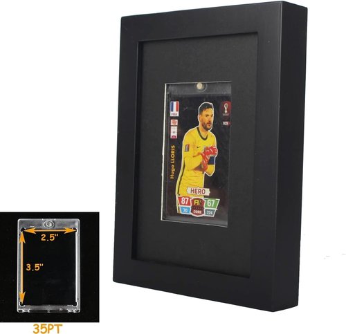 Sports Card Display Box,Trading Card Display Rack,Grading Card Display Box,Baseball Card Display Box,Comic Card Display Box,Game Card Display Box,UV Protective Frame,8“*6“(Black)
