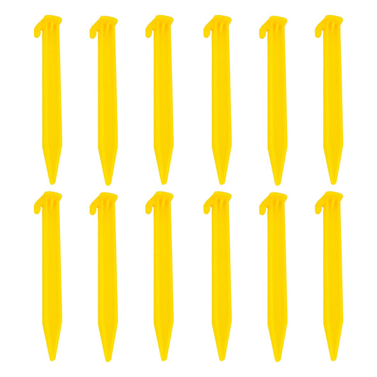 12PCS Plastic Tent Stakes Camping Accessories Camping Tent Stakes Heavy Duty Sand Stakes for Beach Ground Stakes Tent Poles for Camping, Backpacking, Hiking Tent, Hammocks and Outdoor Canopy