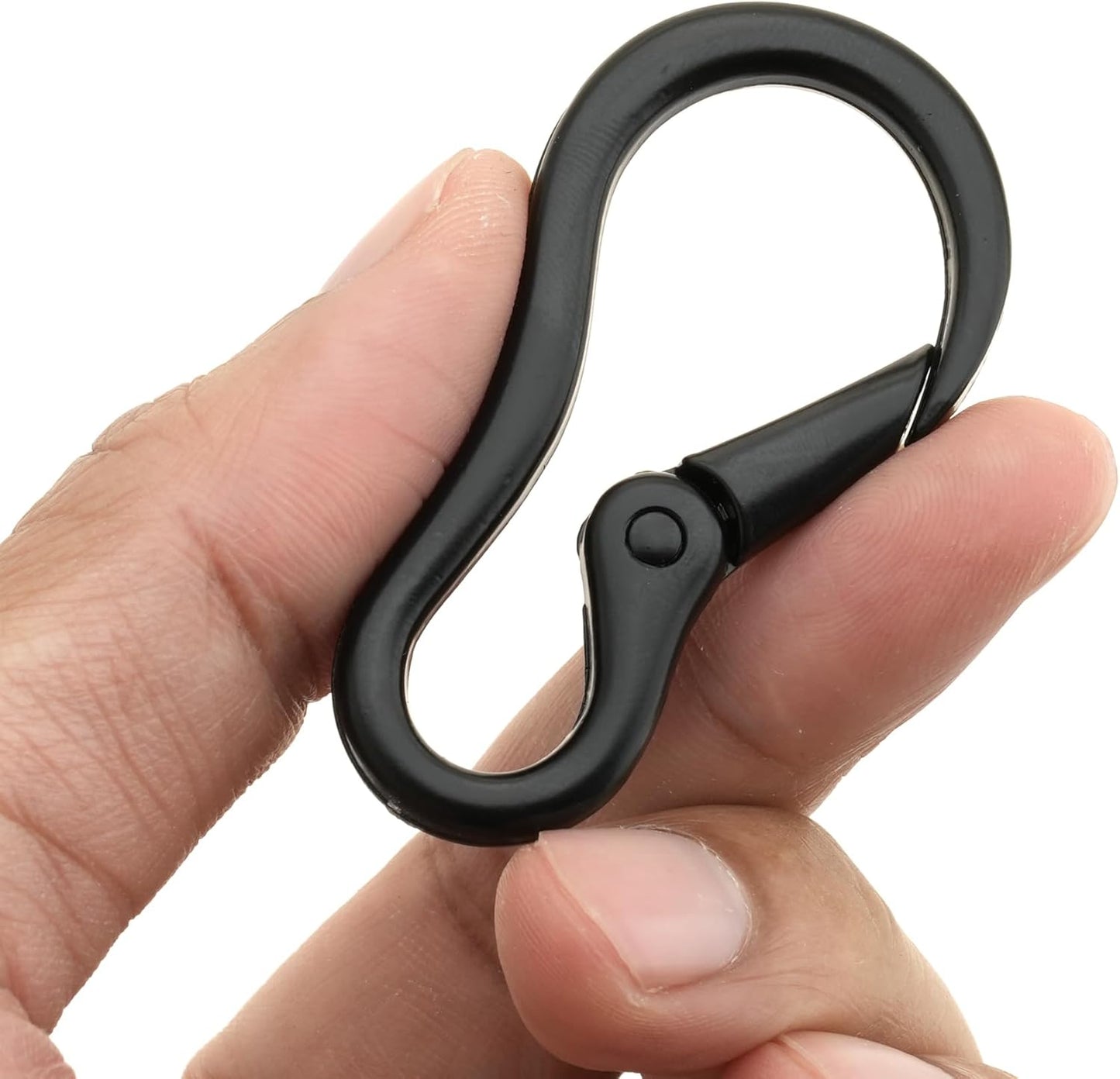 CRAFTMEMORE 2pcs 2 Inches Carabiner Spring Snap Hook Paracord Camping Keychain Accessories Push Gate Spring Clips HR8