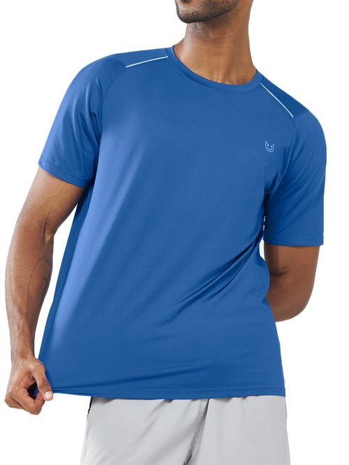 NORTHYARD Men's Athletic Running T-Shirts Workout Lightweight Short Sleeve Performance Shirts Top Tee Greyblue XL