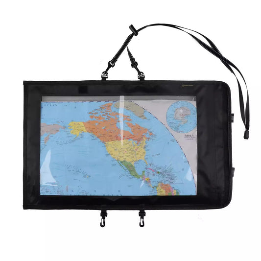Kuuleyn Waterproof Map Case,Map Pouch,Map Case Waterproof Military, Hiking Map Pouch Holder Transparent Map Storage Bag Folding Storage Pouch for Outdoor Camping