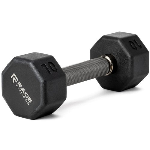 Rubber Coated Dumbbell - No Roll Design Easy-Grip Steel Knurled Handle, Weights Dumbbells Set for Strength Training - Ideal Weights Set for Home Gym - 10-60 LBS SOLD INDIVIDUALLY