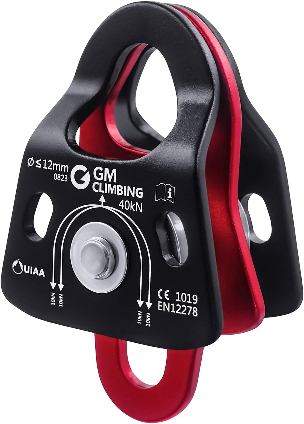 GM CLIMBING 40kN Micro Double Pulley Prusik Minding Ball Bearing UIAA CE for Progress Capture System Rigging Hauling Rescue Arborist Tree Climbing