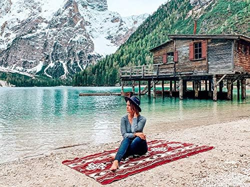 Inca Aztec Throw, Queen, King Blanket | Southwest Indian Navajo Boho Style | Native Cover for Camping, Bedding, Couch, Vanlife | Faux Alpaca, Lightweight, Hypoallergenic (Obsidian Black, Throw)