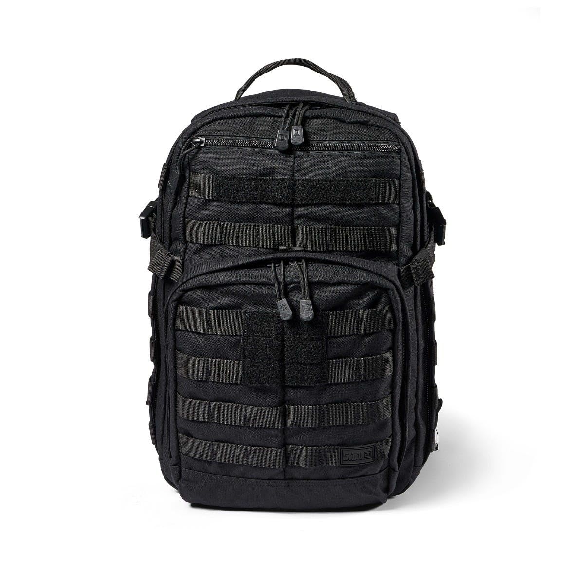 5.11 Tactical Backpack, RUSH 12 2.0 Military Survival Molle Back Pack with Laptop Compartment, Small, 24L, Black, Style 56561ABR