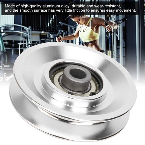 Yctze Aluminium Alloy Pulley, 3 Bearing 75mm, Fitness Exercise Hardware for Cable Machine Gym, Weight Training Equipment Accessories for Home Garage (Diameter 80mm)