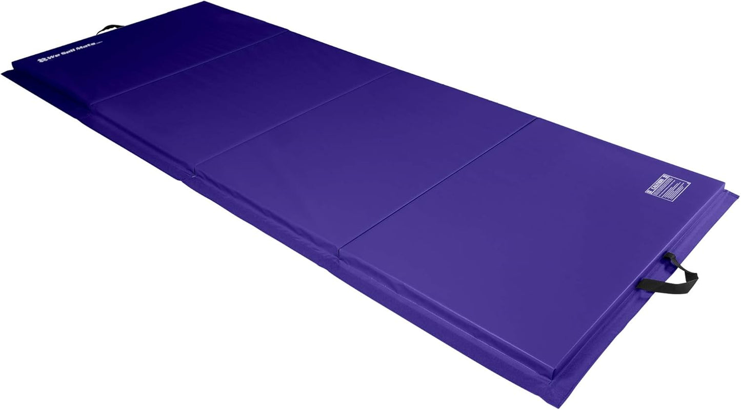 4ft x 10ft x 2in Fitness Mat - Lightweight, Foldable Exercise Mat for Personal Use