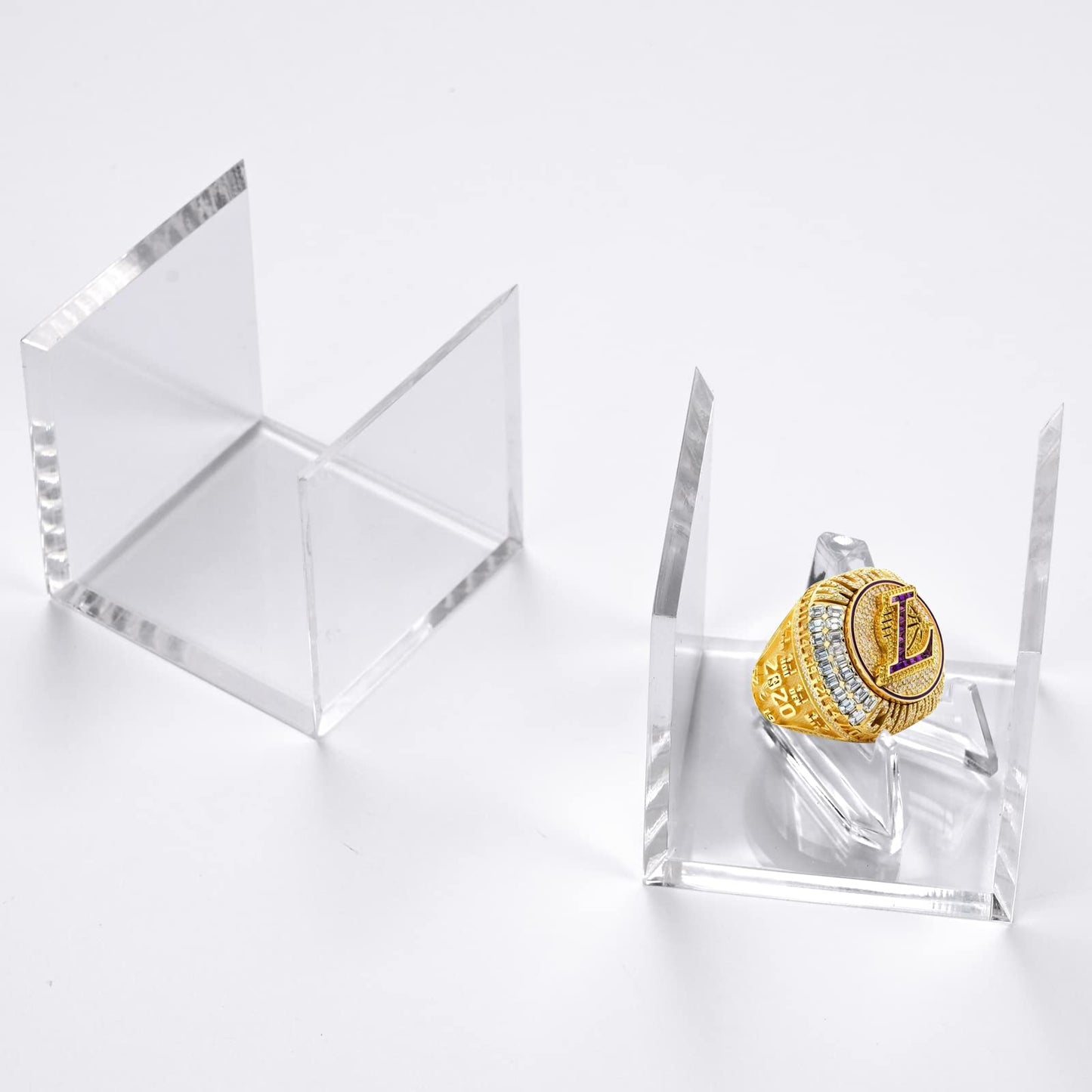 Foboull Championship Ring Display Case, Acrylic Display Box and Holder for Super Bowl, Championship, and Baseball Rings, for Collectors and Enthusiasts, 1pc