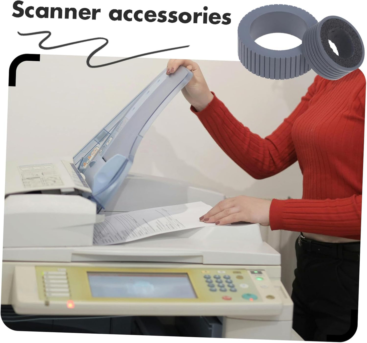 Mipcase 4pcs Fujitsu Scanner Roller Pager Part TPR Material Replacement Roller Scanner Accessory