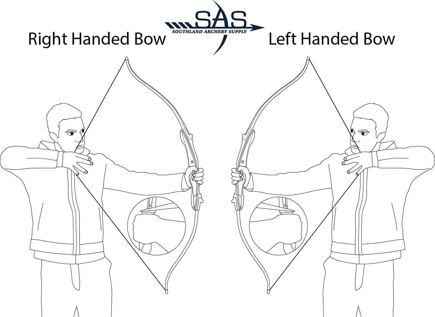 SAS Pioneer 68" Longbow Traditional Wood Long Bow - Both Right Hand and Left Hand - Archery Target Hunting
