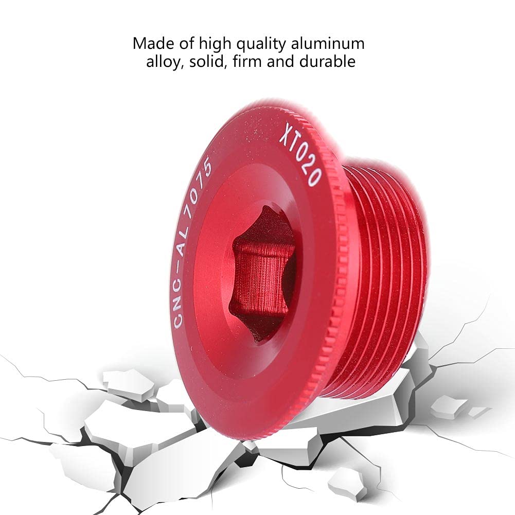 ANGGREK hollowtech Crank Tension Bolt Bicycle arm Cycling Screw 105 end Bike dust Covers Gold crankset m20 Bolts 2 Fixing ii preload m582 for Aries (Red)