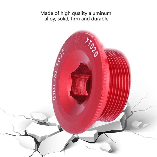 Ymiko 105 Crank end and Spare Parts Bolt dust Covers Gold crankset m20 Bolts 2 Fixing Tension ii preload m582 arm Cycling Screw (Red)