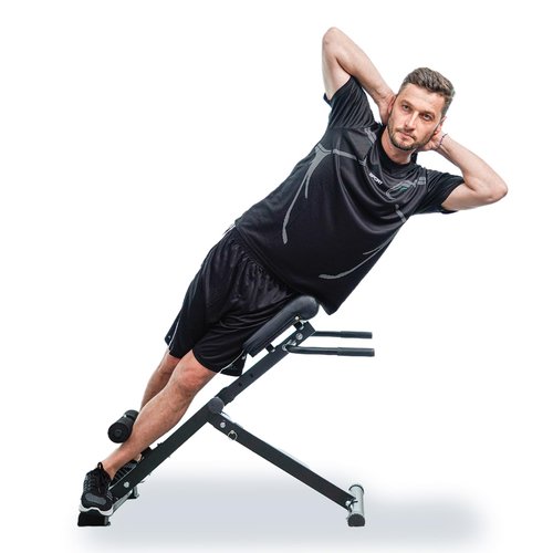 WELAST-Foldable Roman Chair - Adjustable Angle and Height Super Extended Bench - Multi functional Exercise Bench - Home Gym - Suitable for Hip and Abdominal Muscle Exercise