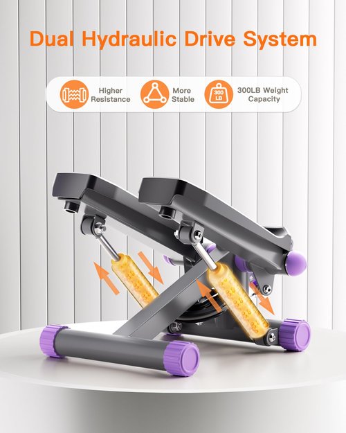 YYJO Steppers for Exercise at Home, Mini Stepper with Resistance Bands Quiet Portable Stair Stepper for Buttocks Lifting and Body Shaping