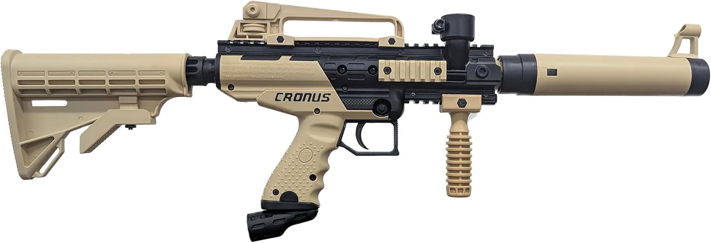 Tippmann Cronus Tactical Semi Auto Paintball Marker Gun, Black and Tan