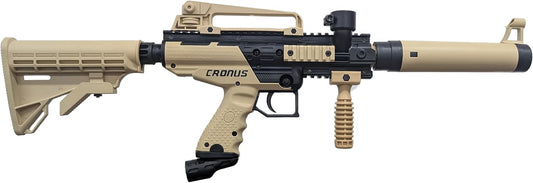 Tippmann Cronus Tactical Semi Auto Paintball Marker Gun, Black and Tan