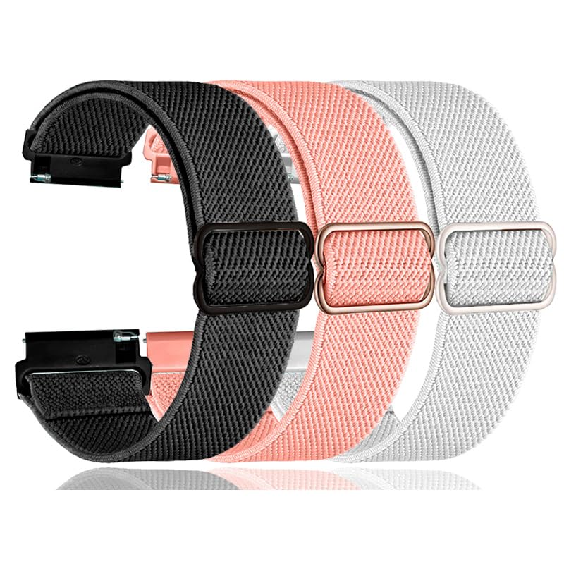 Nylon Stretch Watch Bands for Fitpolo, TOOBUR, BlazeChip DR06, Keeponfit, YMZ & More - 3-Pack