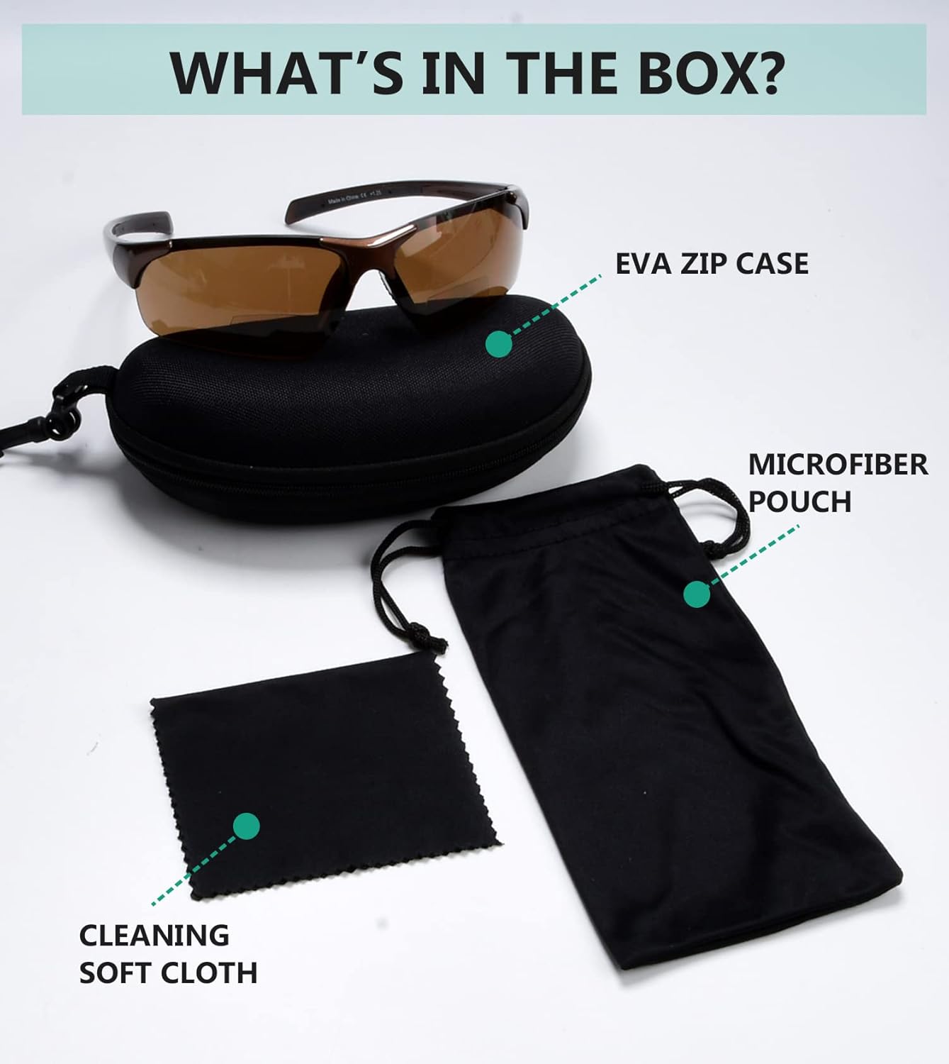 Eyekepper TR90 Unbreakable Sports Half-Rimless Bifocal Sunglasses Baseball Running Fishing Driving Golf Softball Hiking