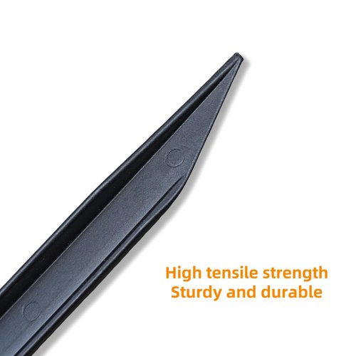 YiiSeeJo 16 Pack Plastic Tent Stakes 9 Inch, Heavy Duty Beach Tent Pegs Canopy Stakes, Black Edging Stakes for Campings, Backpacking, Gardening