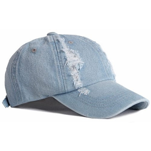Vintage Washed Denim Distressed Dad Hats Adjustable Baseball Caps for Men Women
