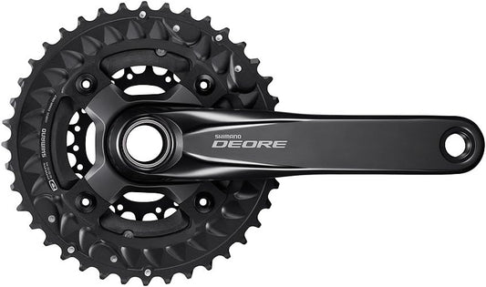 Shimano FC-M6000-3 Crankset - 170mm, 10-Speed, 40/30/22t, 96/64 BCD, Hollowtech II Spindle Interface, Black