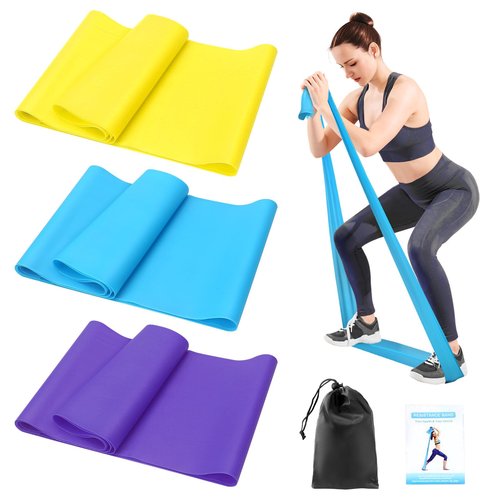 Resistance Bands, Exercise Bands for Physical Therapy, Elastic Bands for Home Exercise, Resistance Band for Physical Therapy, Stretch, Recovery, Pilates, Strength Training and Yoga Starter Set
