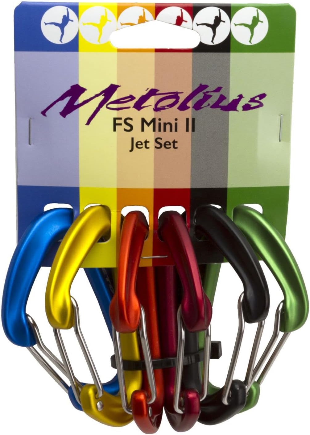 Metolius F.S. Mini II Jet Carabiner Set - 6-Pack for Climbing & Outdoor Adventures