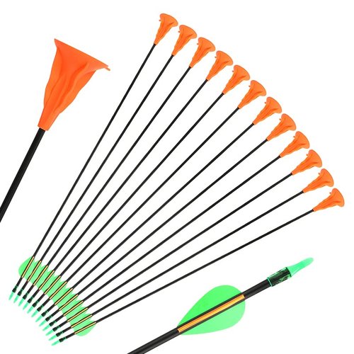 HNZMDY 29 Inch Fiberglass Suction Cup Arrows Sucker Arrows Game Arrows Safty Arrows for Outdoor Target Sports Game (12 pcs)