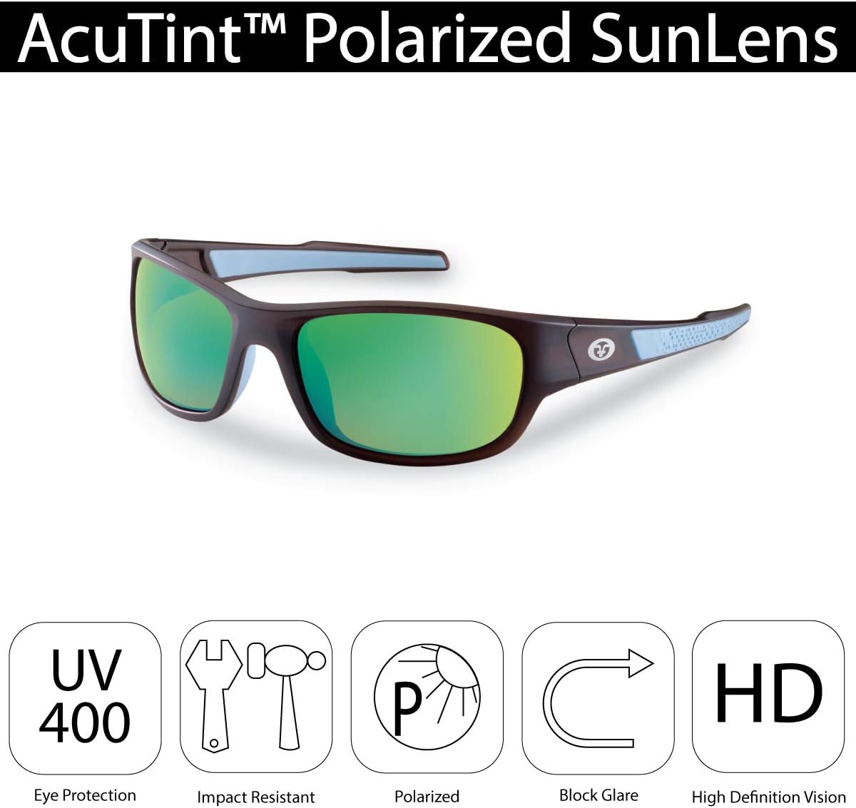 Flying Fisherman Last Cast Polarized Sunglasses with AcuTint UV Blocker for Fishing and Outdoor Sports