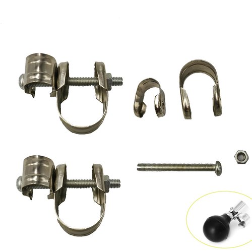 YehVeh 3 Set Bugle Horn Mounting Bracket Bike Horn Clamp Handlebar Clips with Mount Screws for Metal Squeeze Clown Horn Kids Bike Horn Classic Twist Loudspeaker Siren Hooter Snail Air Horns