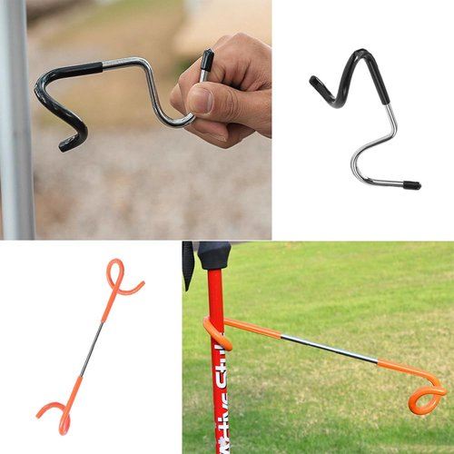 UtySty 2 Pack Bird Feeder Hanger Pole Attachment Shelf Pole Hooks Stand Adapter for Tent Lamp Lantern Light Outdoor Birdfeeder Flower Pot Garage Camping Storage Organization