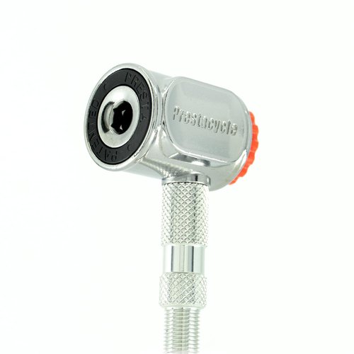 Prestacycle Presta Head – Auto-Lock Bicycle Tire Pump Head for Tubeless & Presta Valves, 90° Steel Design, Presta Valve Pump, Presta Adapter, Compatible with Prestaflator Pro & Premium Floor Pumps