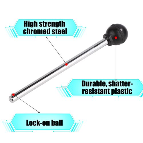 Weight Stack Pin, 3/8in Diameter 4.4in Locking Space Round Durable Heavy Duty Drop Set Dropset Weight Plate Selector Pin Extender Pin Exercise Machine Accessories Parts for Gym Family(Black, Silver)