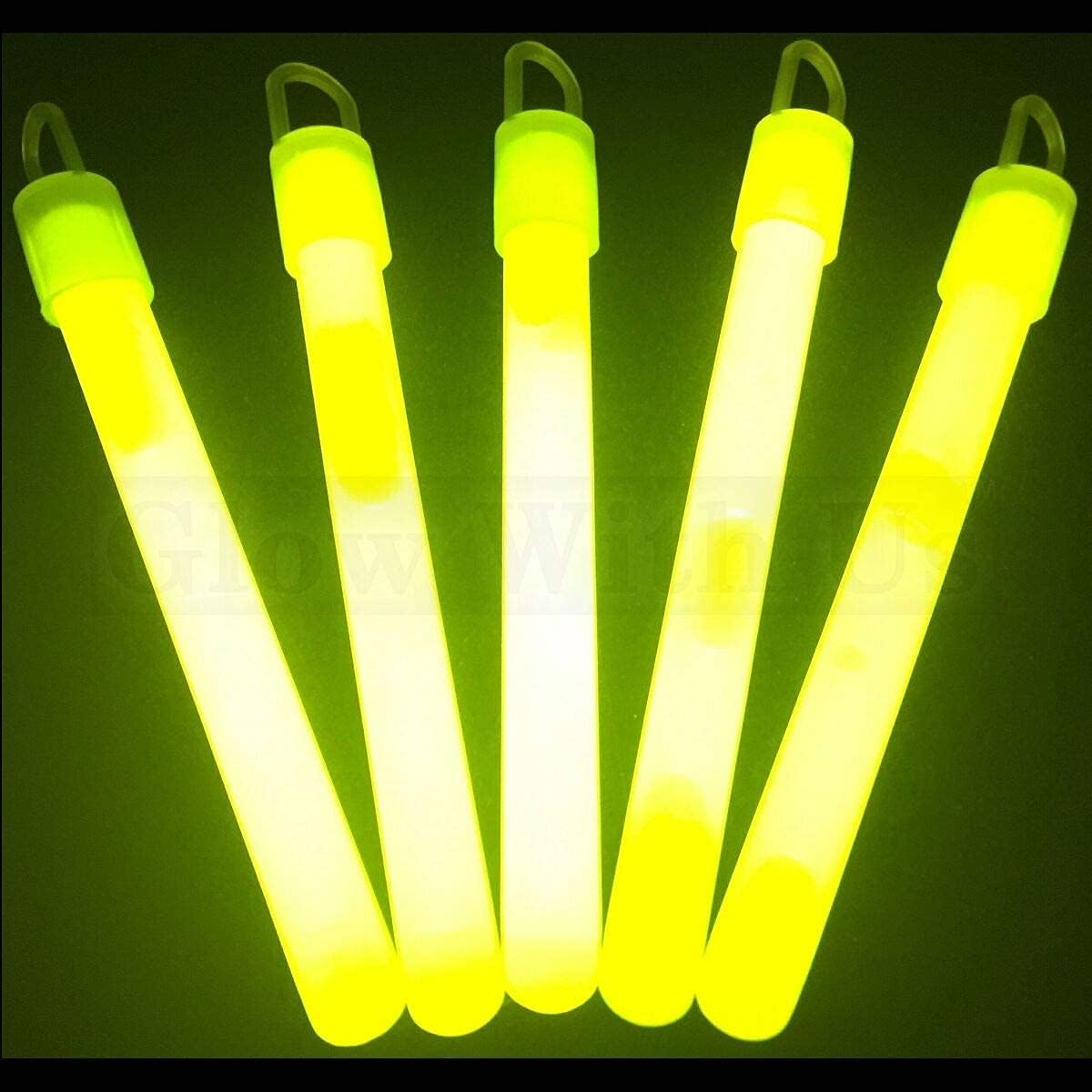 Glow Sticks Bulk Wholesale, 50 4” Blue Glow Stick Light Sticks. Bright Color, Kids Love Them! Glow 8-12 Hrs, 2-Year Shelf Life, Sturdy Packaging, GlowWithUs Brand