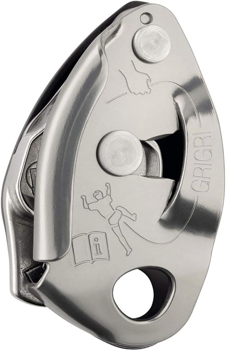 PETZL GRIGRI Belay Device - Premium Gray Climbing Gear for Safe Rock Climbing