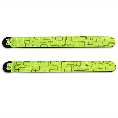 Vantone LED Safety Wristband Lights-2 Pack Rechargeable High Visibility Luminous Band Night Running Light Glow Bracelets Reflective Gear Set for Night Cycling Walking Jogging Fishing Camping (Green)