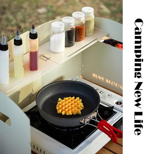 Outdoor Wind Deflector,Cassette Stove Folding Wind Deflector, Steel Windproof Hood for Stove, Gas Stove Wind Deflector, Camping Thickened Stove Ring, Portable 4 Plates Wind Blocker (Black)
