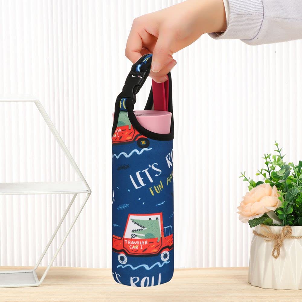 Andy's Orchids Neoprene Water Bottle Sleeve, 4PCS Portable Cup Carrier Pouch Sport Water Bottle Cover Case Insulated Bag